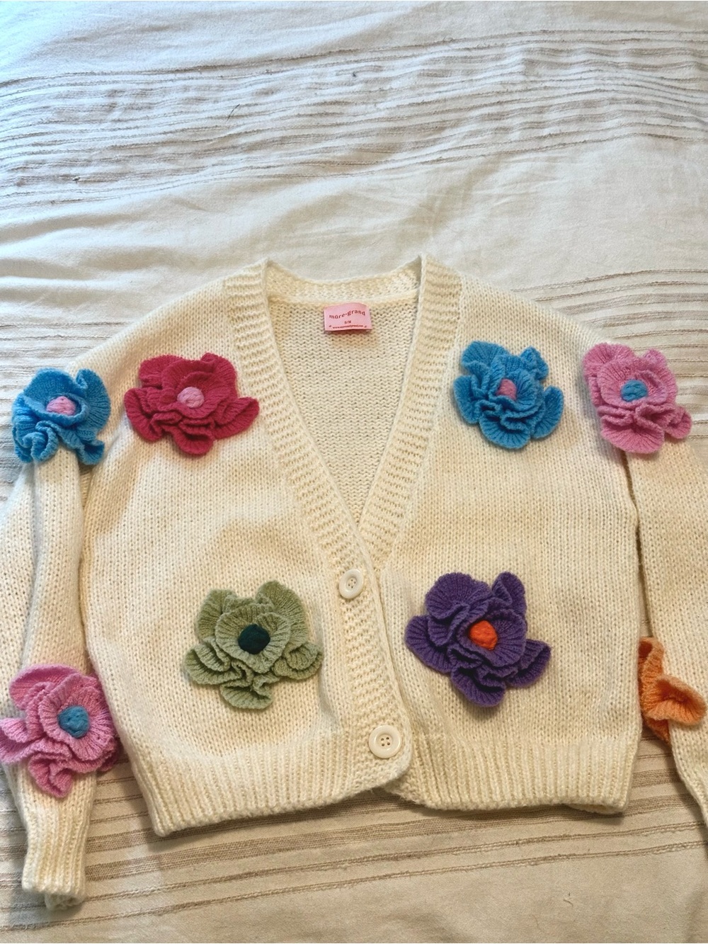 Mure and Grand NYC Flower Puff Cardigan
